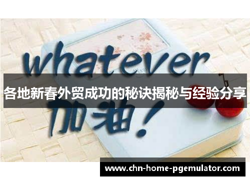 各地新春外贸成功的秘诀揭秘与经验分享